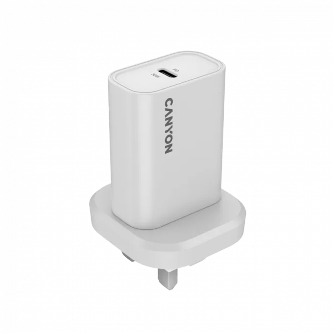 CANYON charger OnCharge 30CL Max Power 30W 1xPD UK White — image 1