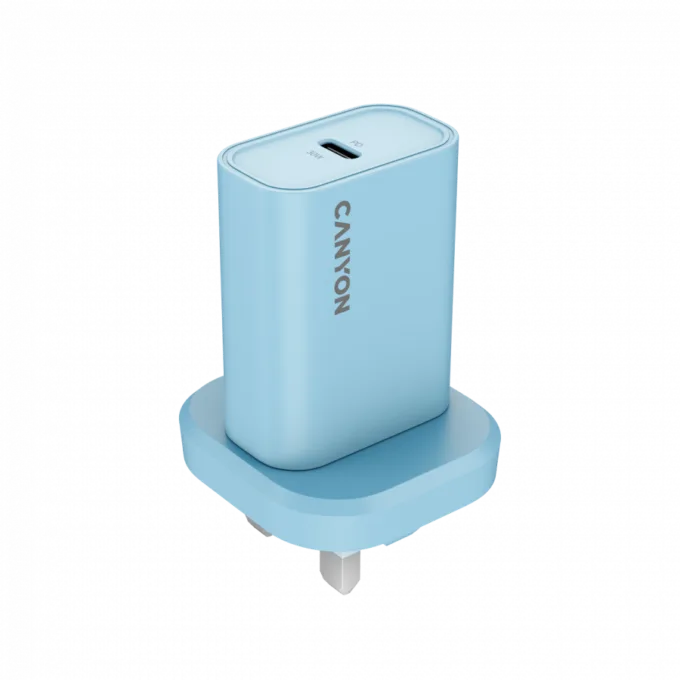 CANYON charger OnCharge 30CL Max Power 30W 1xPD UK Light Blue — image 1