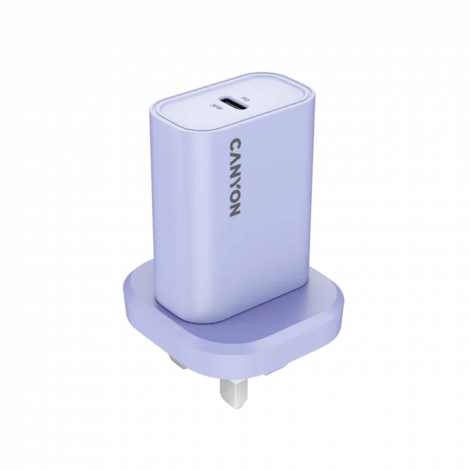 CANYON charger OnCharge 30CL Max Power 30W 1xPD UK Purple — image 1