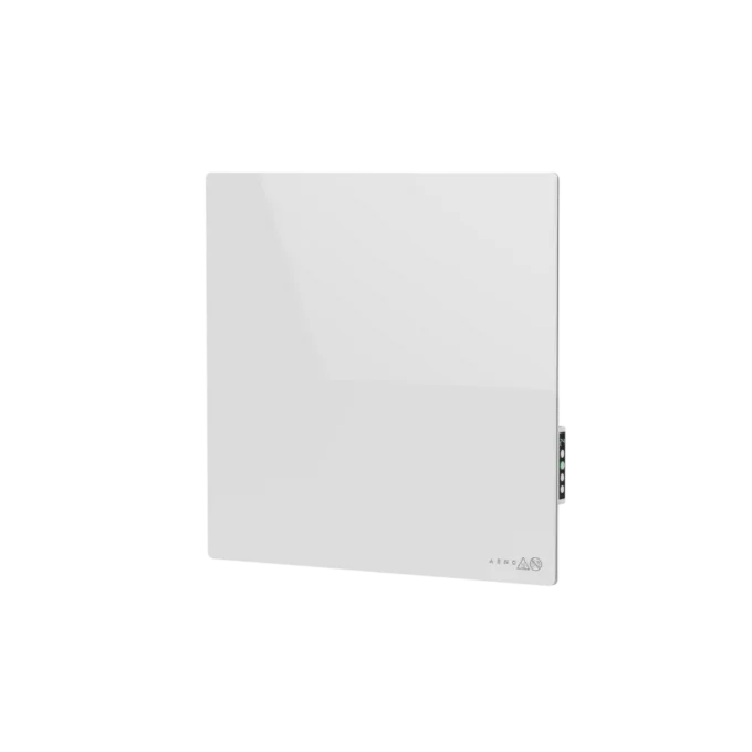 AENO Premium Eco Smart Quadro Wall Heater, 500W, 50x50 cm., Tempered glass, Infrared+convection heating type, LED display Plug type: United Kingdom (G type), WHITE, , Made in Poland — image 1
