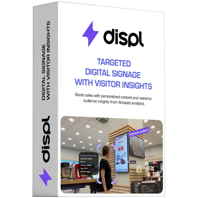 Displ, Targeted Digital Signage with Visitors Insights, 1 year license — image 1