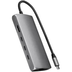 SATECHI USB-C MultiPort Adapter 8K with Ethernet V3 - Space Gray