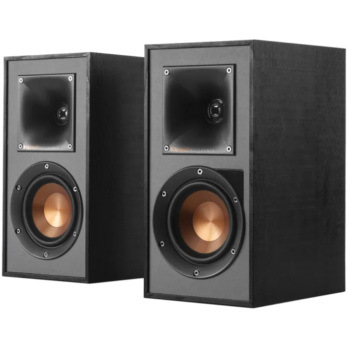 Klipsch Reference R-41PM Powered Bookshelf Speakers, Black, Pair — image 1