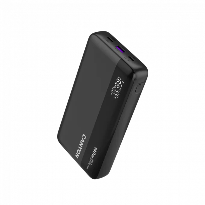 CANYON Power Bank PB-240, 25000mAh PD140W display power bank,Size160.0x82x27 mm Weight 508+-10g, Dark Grey — image 9
