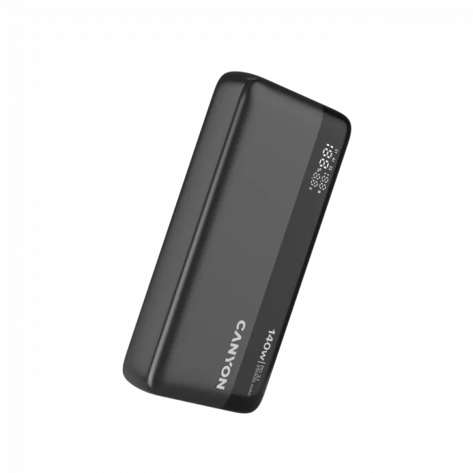 CANYON Power Bank PB-240, 25000mAh PD140W display power bank,Size160.0x82x27 mm Weight 508+-10g, Dark Grey — image 15