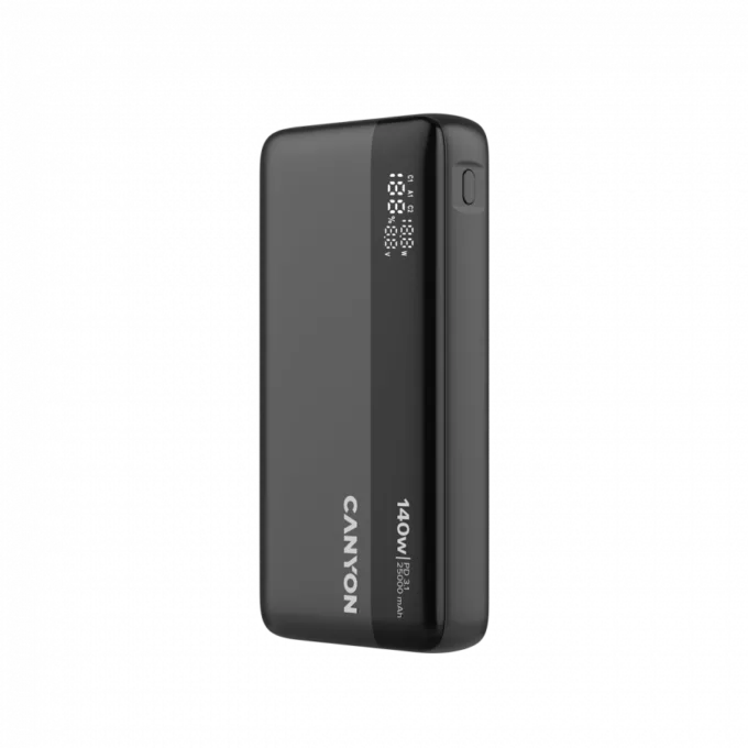 CANYON Power Bank PB-240, 25000mAh PD140W display power bank,Size160.0x82x27 mm Weight 508+-10g, Dark Grey — image 17