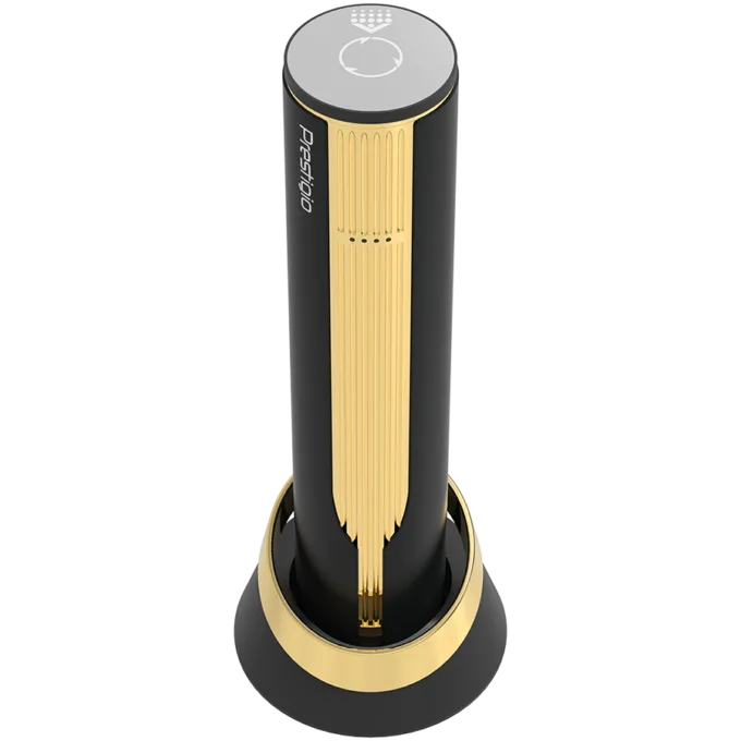 Prestigio Maggiore, smart wine opener, 100% automatic, opens up to 70 bottles without recharging, foil cutter included, premium design, 480mAh battery, Dimensions D 48*H228mm, black + gold color. — image 6