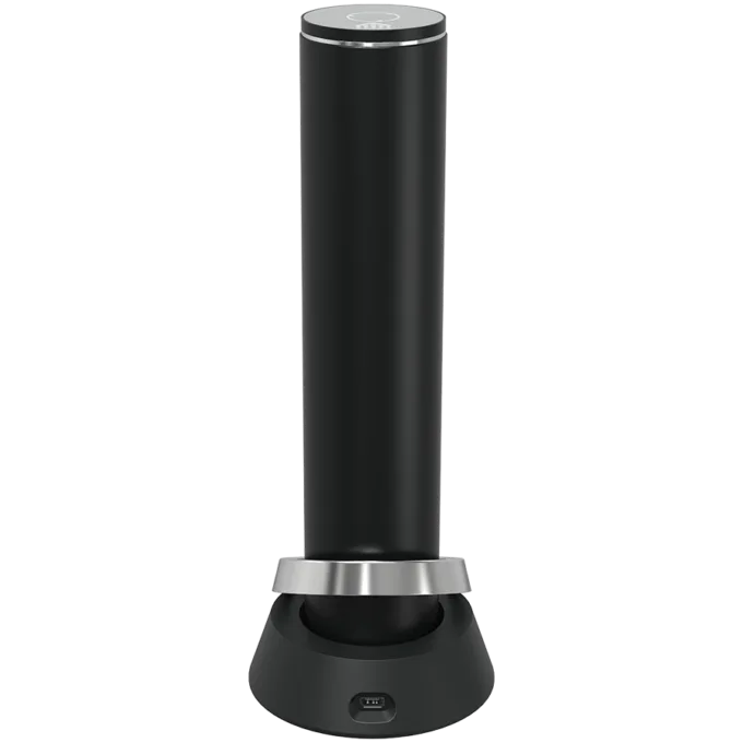 Prestigio Maggiore, smart wine opener, 100% automatic, opens up to 70 bottles without recharging, foil cutter included, premium design, 480mAh battery, Dimensions D 48*H228mm, black + silver color. — image 4