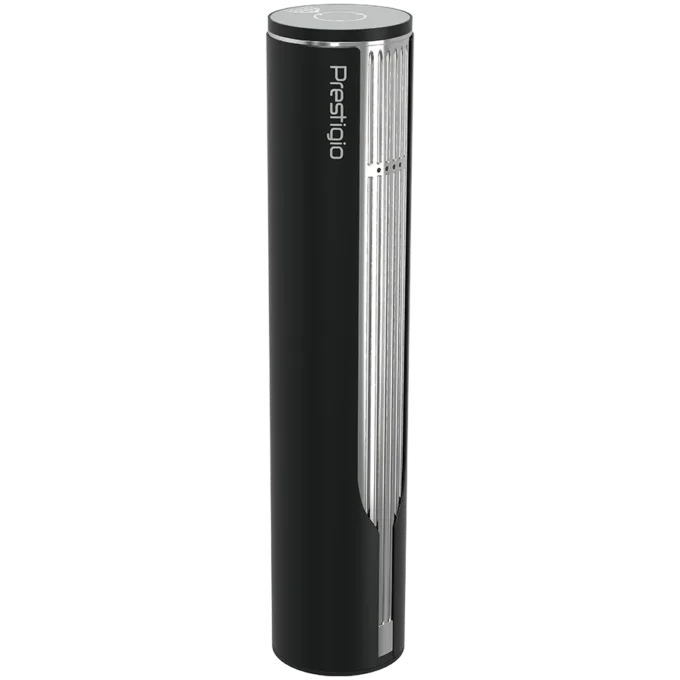Prestigio Maggiore, smart wine opener, 100% automatic, opens up to 70 bottles without recharging, foil cutter included, premium design, 480mAh battery, Dimensions D 48*H228mm, black + silver color. — image 11