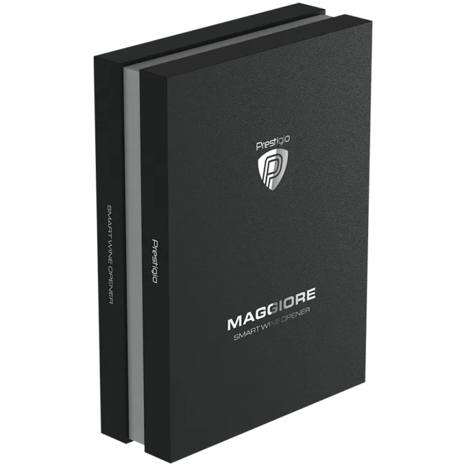 Prestigio Maggiore, smart wine opener, 100% automatic, opens up to 70 bottles without recharging, foil cutter included, premium design, 480mAh battery, Dimensions D 48*H228mm, black + silver color. — image 17