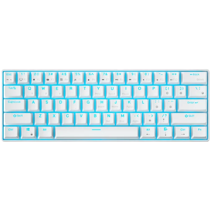 ROYAL KLUDGE RK61 White Gaming Keyboard Brown switch — image 1