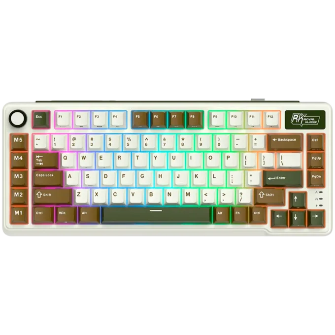 ROYAL KLUDGE RK L75 Palm Green Gaming Keyboard Cream switch — image 1