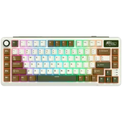 ROYAL KLUDGE RK L75 Palm Green Gaming Keyboard Beige switch