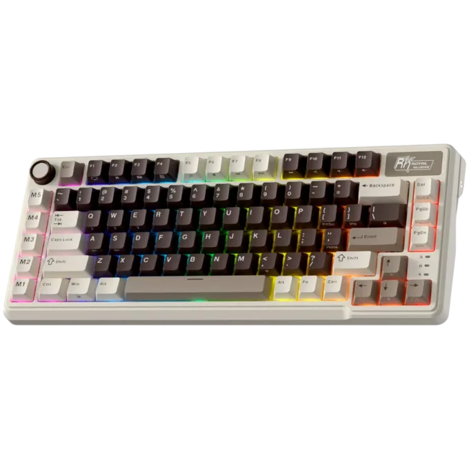 ROYAL KLUDGE RK L75 Mocha Grey Gaming Keyboard Beige switch — image 2