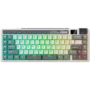 ROYAL KLUDGE RK M70 Cyan Purple Gaming Keyboard Beige switch