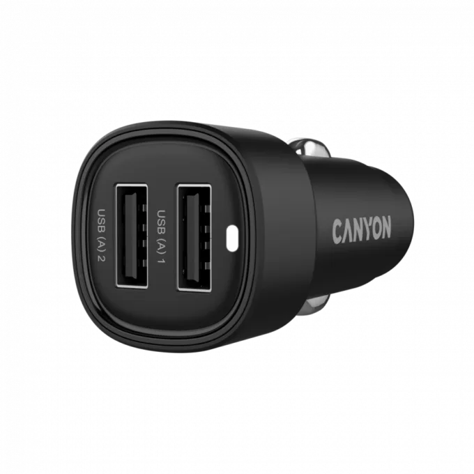 CANYON car charger OnDrive 24  24W 2xUSB-A Black — image 2