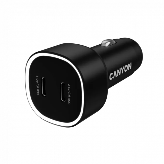 CANYON car charger OnDrive 60 PD 60W 2xUSB-C Black — image 1