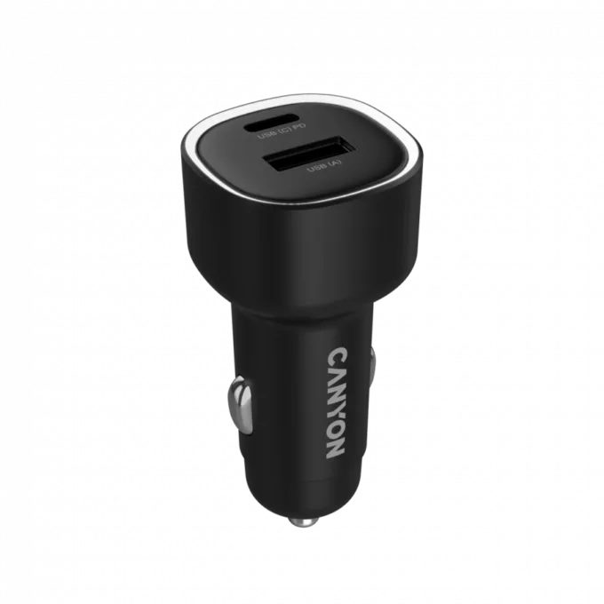 CANYON car charger OnDrive 48 PD 48W USB-A+USB-C Black — image 3