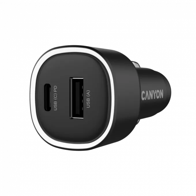 CANYON car charger OnDrive 85 PD 85W USB-A+USB-C Black — image 2