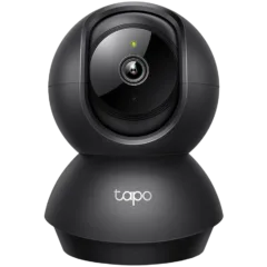 TP-LINK TAPO C201 Pan/Tilt Home Security Wi-Fi Camera,1080p high-definition video,360 horizontal and 114 vertical range, advanced night vision up to 40 feet, Black color
