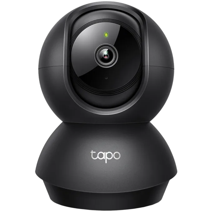 TP-LINK TAPO C201 Pan/Tilt Home Security Wi-Fi Camera,1080p high-definition video,360 horizontal and 114 vertical range, advanced night vision up to 40 feet, Black color — image 1