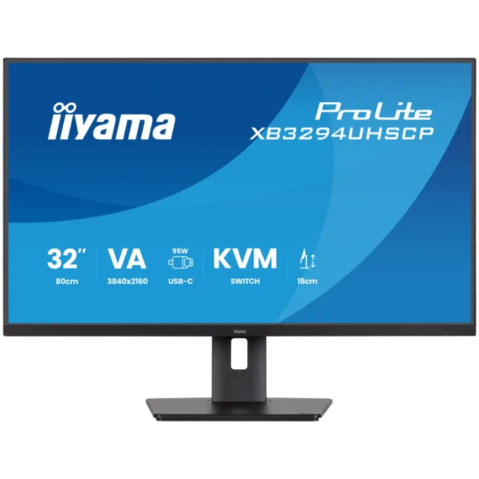 Iiyama PROLITE XB3294UHSCP-B1 LED monitor 31.5 3840 x 2160 4K 60 Hz VA 400 cd  3000 2 ms HDMI DP USB-C SPEAKERS BLACK — image 1
