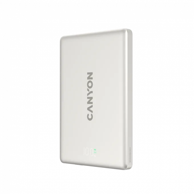 CANYON magnetic power bank OnPower 500 PD20W 5000mAh Aluminium Star Grey — image 2
