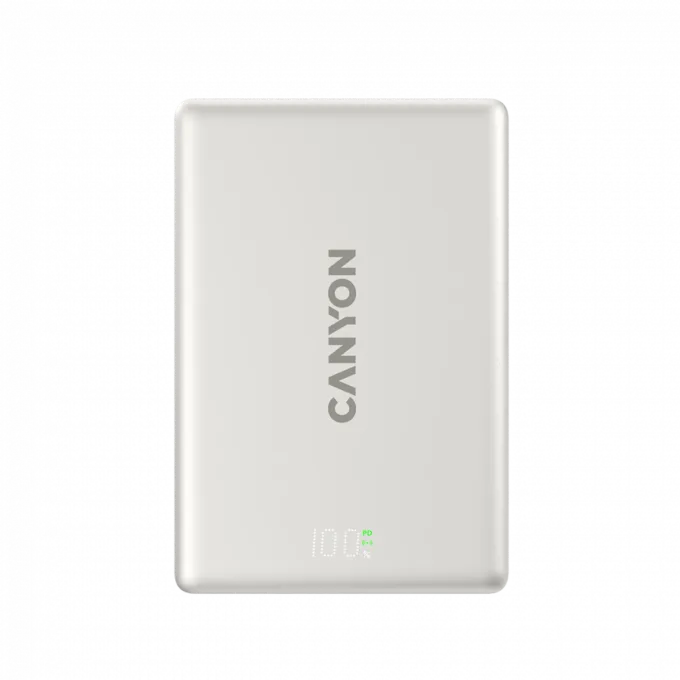 CANYON magnetic power bank OnPower 511 PD20W 10000mAh Aluminium Star Grey — image 3