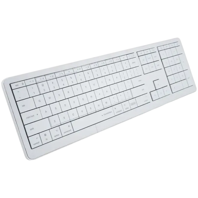 CLEVETURA CLVX 1 Touch-On-Keys AI Wireless Keyboard, ANSI US Mac layout, Scissor Switches, Aluminum Chassis, Interactive RGB, Mac/iPad/AppleTV/PC support — image 1