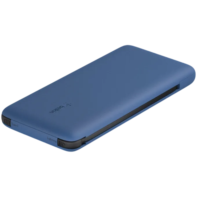 BELKIN 10K PD Power Bank with Integrated Cables (USB-C/LTG), White — image 2