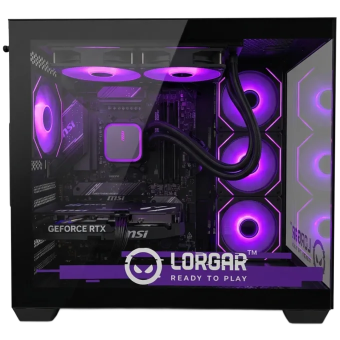 LORGAR ADVANCED A201 - AMD 7500F 6C/12T, 240 AIO, NVIDIA RTX 5060Ti 16GB, 32GB@6400mhz, 1TB SSD NVME, 750W PSU, Black, 3Y — image 2