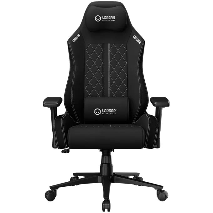 LORGAR CHA41, Ergonomic Gaming Chair Advanced, premium anti-stain fabric, Black/white — image 1