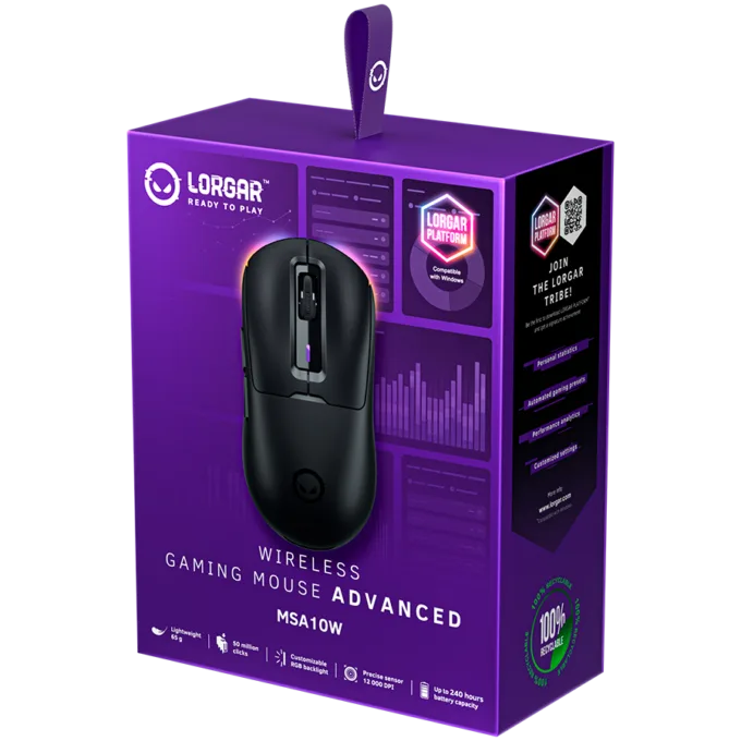 LORGAR MSA10W, Wireless Gaming Mouse Advanced, black — image 8