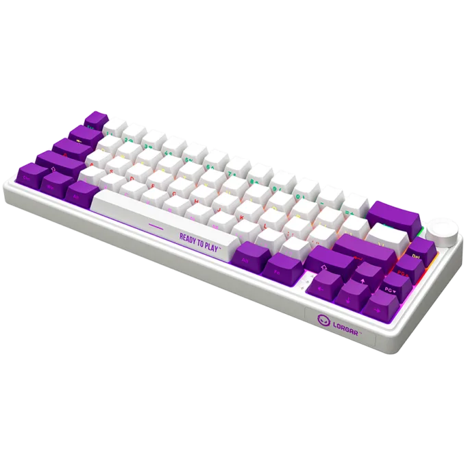 LORGAR KBP70MW, Wireless 65% Mechanical Gaming Keyboard Pro, White, EN layout — image 7