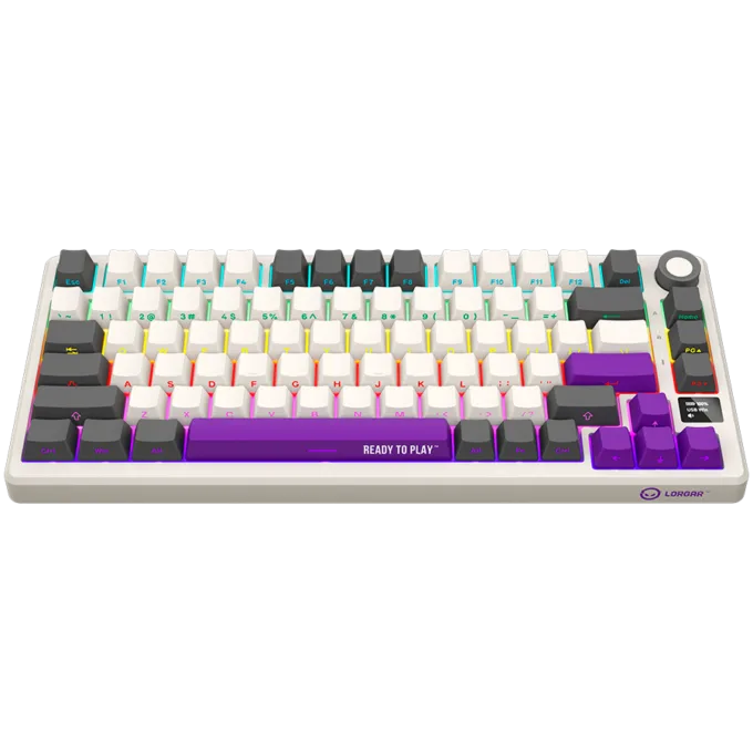 LORGAR KBP7075W, Wireless 75% Mechanical Gaming Keyboard Pro, Beige, EN layout — image 3