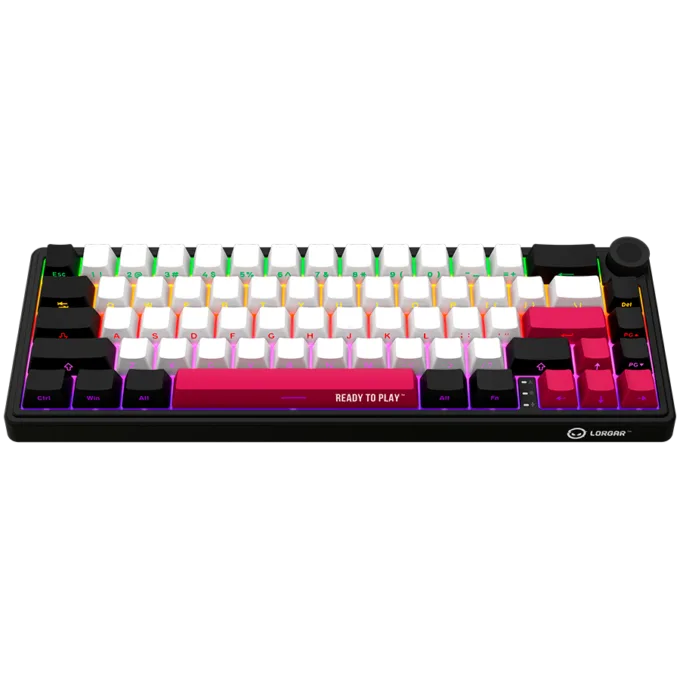 LORGAR KBP70MW, Wireless 65% Mechanical Gaming Keyboard Pro, Black/red, EN layout — image 3