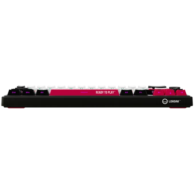 LORGAR KBP70MW, Wireless 65% Mechanical Gaming Keyboard Pro, Black/red, EN layout — image 6