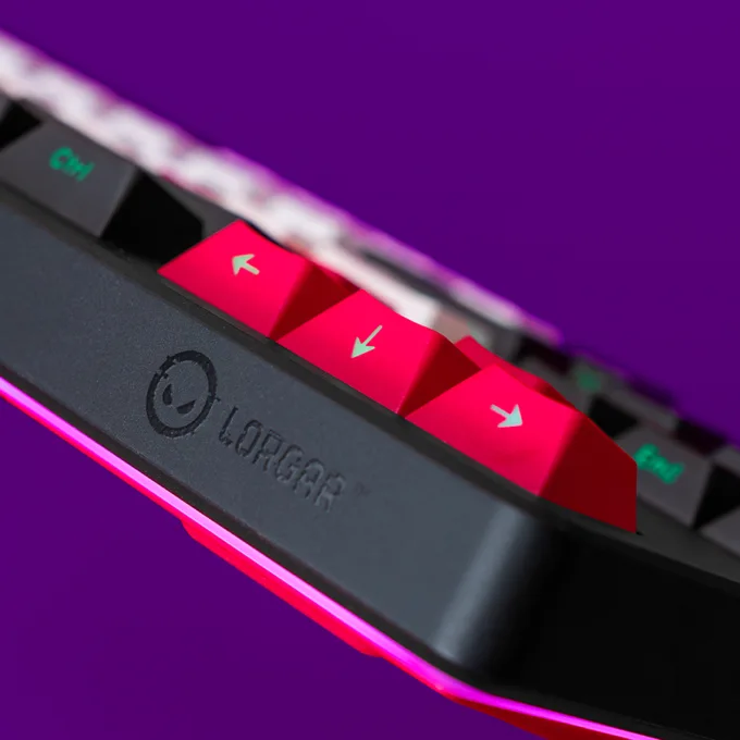 LORGAR KBP70MW, Wireless 65% Mechanical Gaming Keyboard Pro, Black/red, EN layout — image 13