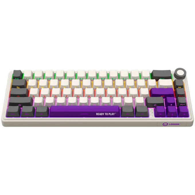 LORGAR KBP70MW, Wireless 65% Mechanical Gaming Keyboard Pro, Beige, EN layout — image 3