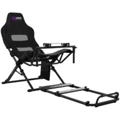 LORGAR FLEX RAF1, Sim Racing Cockpit Advanced, Foldable, 150x72x113 cm-playing, 38x72x126cm-folded, Black