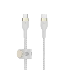 BELKIN  USB-C to USB-C 2.0 Braided silicone, 1M, White