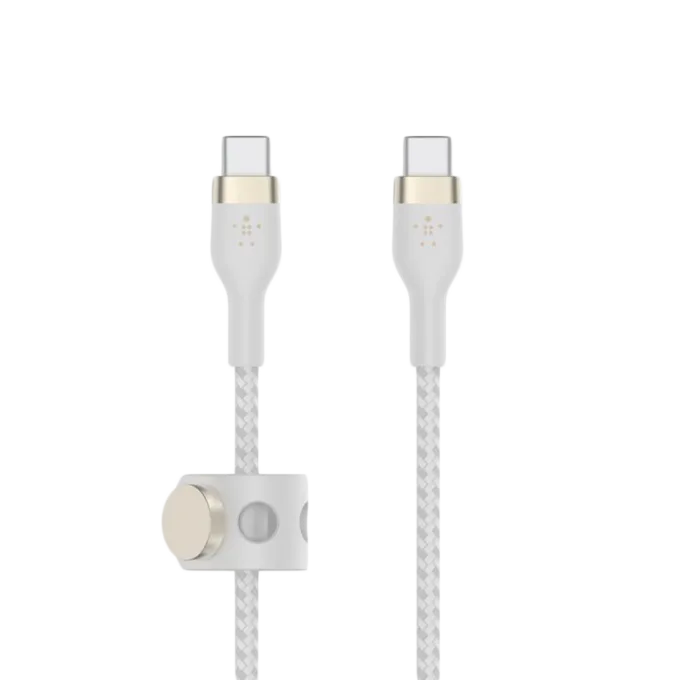 BELKIN  USB-C to USB-C 2.0 Braided silicone, 1M, White — image 1