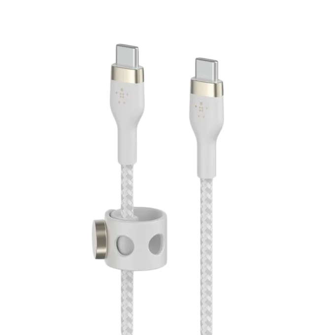 BELKIN  USB-C to USB-C 2.0 Braided silicone, 1M, White — image 2