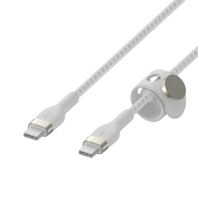 BELKIN  USB-C to USB-C 2.0 Braided silicone, 1M, White — image 4