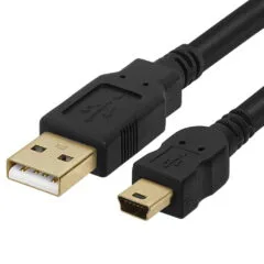 GR-KABEL PU-365 USB Mini Cable – 4-Pin 1.8m USB-B Mini to USB-A Double Shielded