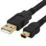 GR-KABEL PU-365 USB Mini Cable – 4-Pin 1.8m USB-B Mini to USB-A Double Shielded