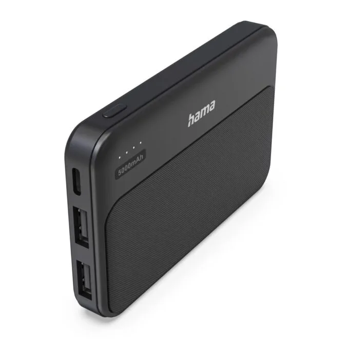 Hama Power Pack Pocket 5 5000 mAh 2X USB-A anthracite — image 1