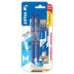 PILOT BLISTER 2 FRIXION CLICKER TATTOO - MEDIUM - 0.7 BLUE - 6 REFILLS SET