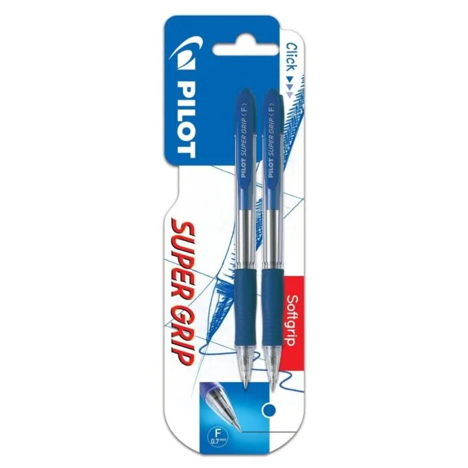 PILOT BLISTER 2 SUPER GRIP 0.7 BLUE — image 1
