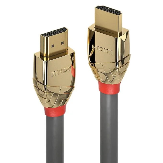 Lindy HDMI 2.0 High Speed M/M 5m grey/gold — image 1